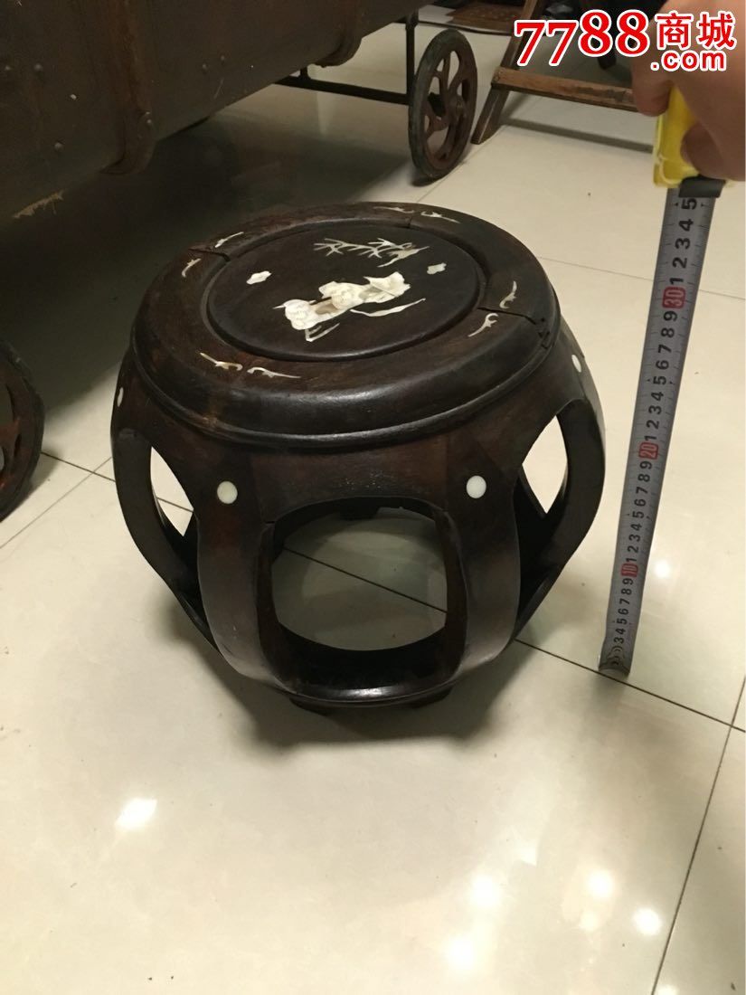 清代老木镶贝凳子-价格:3980元-se35095982-其