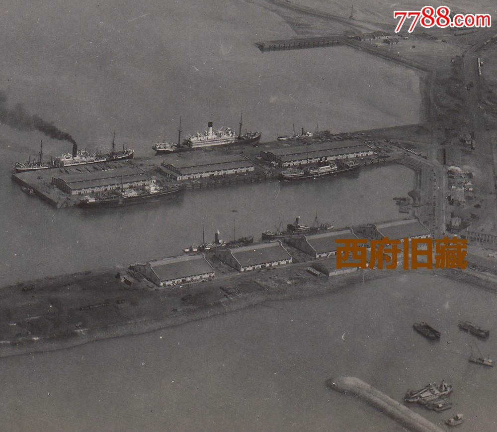 民国航拍老照片,青岛四方机械厂,即今天的"中车"集团下的"南车",高清