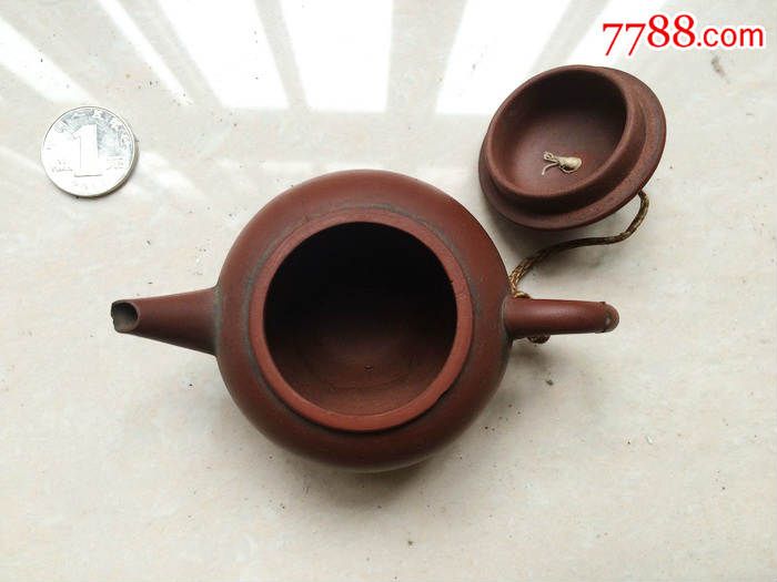 少见款"荆溪惠孟臣制"紫砂水平壶文革紫砂茶壶宜兴紫砂壶