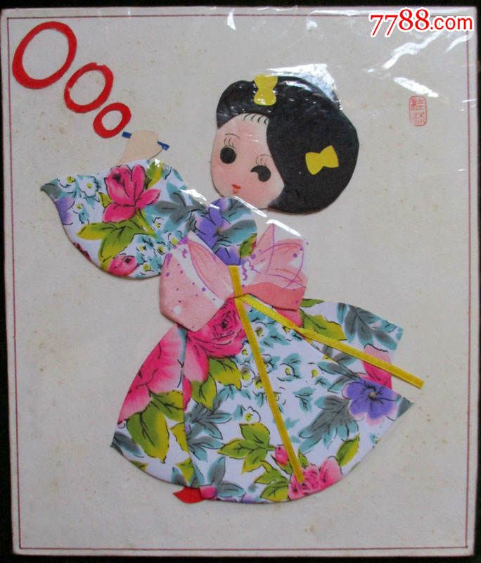 上世纪早期人物布贴画物29*25cm160//幅