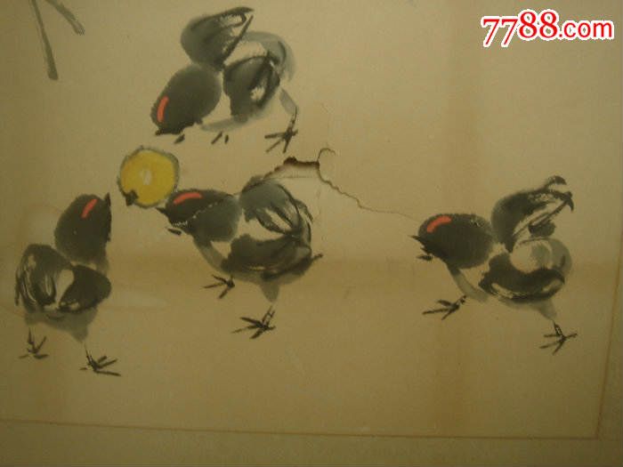 王道溥画.小鸡图,山水国画原作_第4张_7788山水画