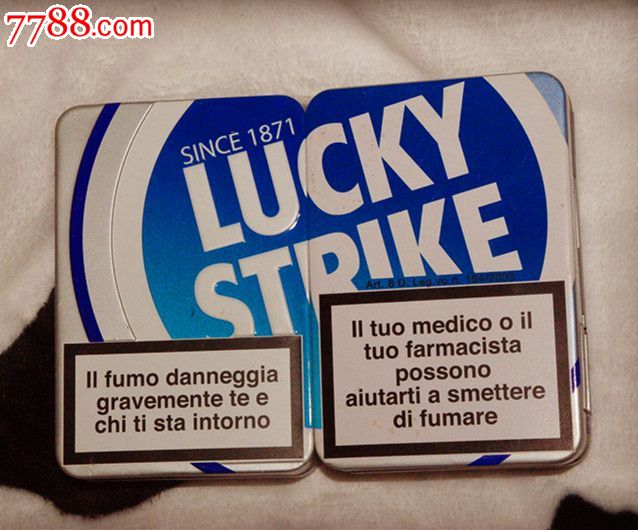 luckystrike好彩意大利限量版铁盒一对儿