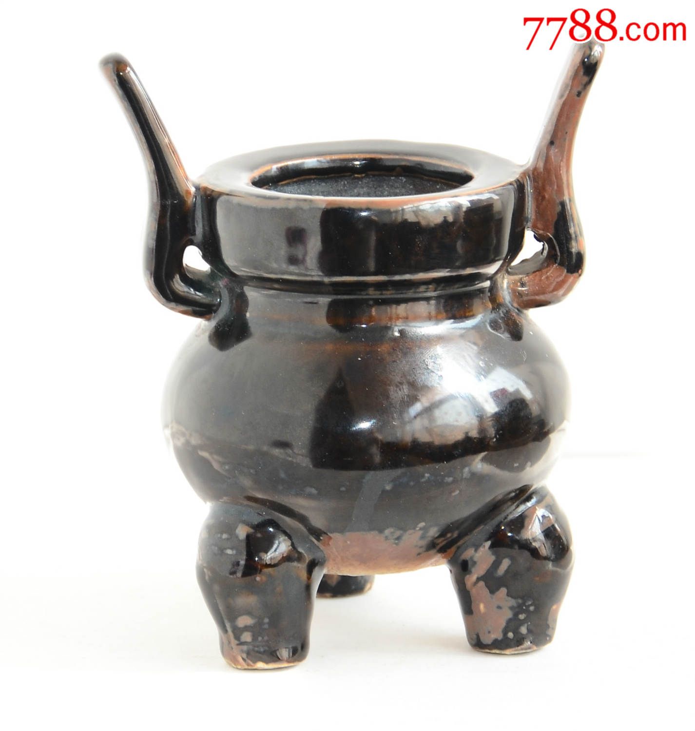 老黑釉香炉一只!
