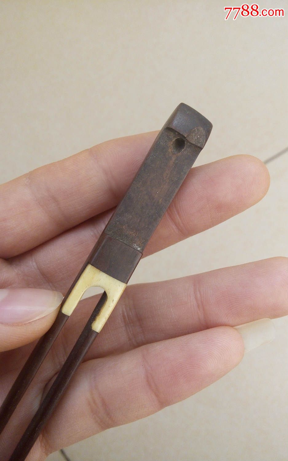 清代镶嵌牙骨质硬木老镊子长镊子老镊子老硬木镊子老物件