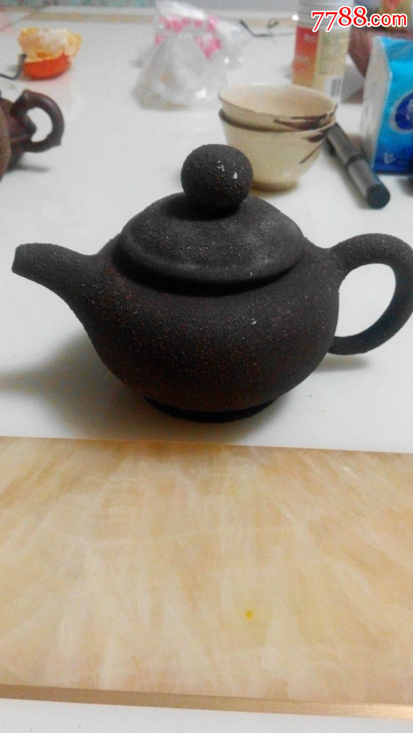 出土时大彬粗铁砂紫砂壶