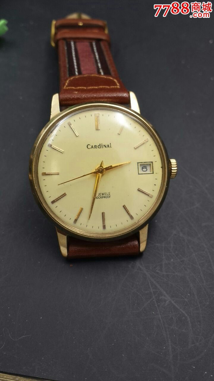 古董cardinal带日历手表不满意可退货