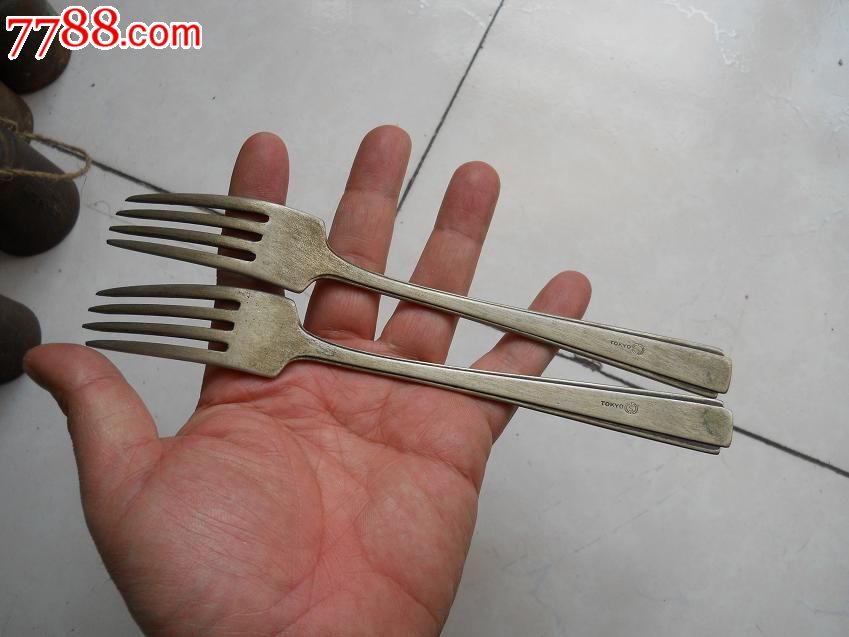 民国叉子一对