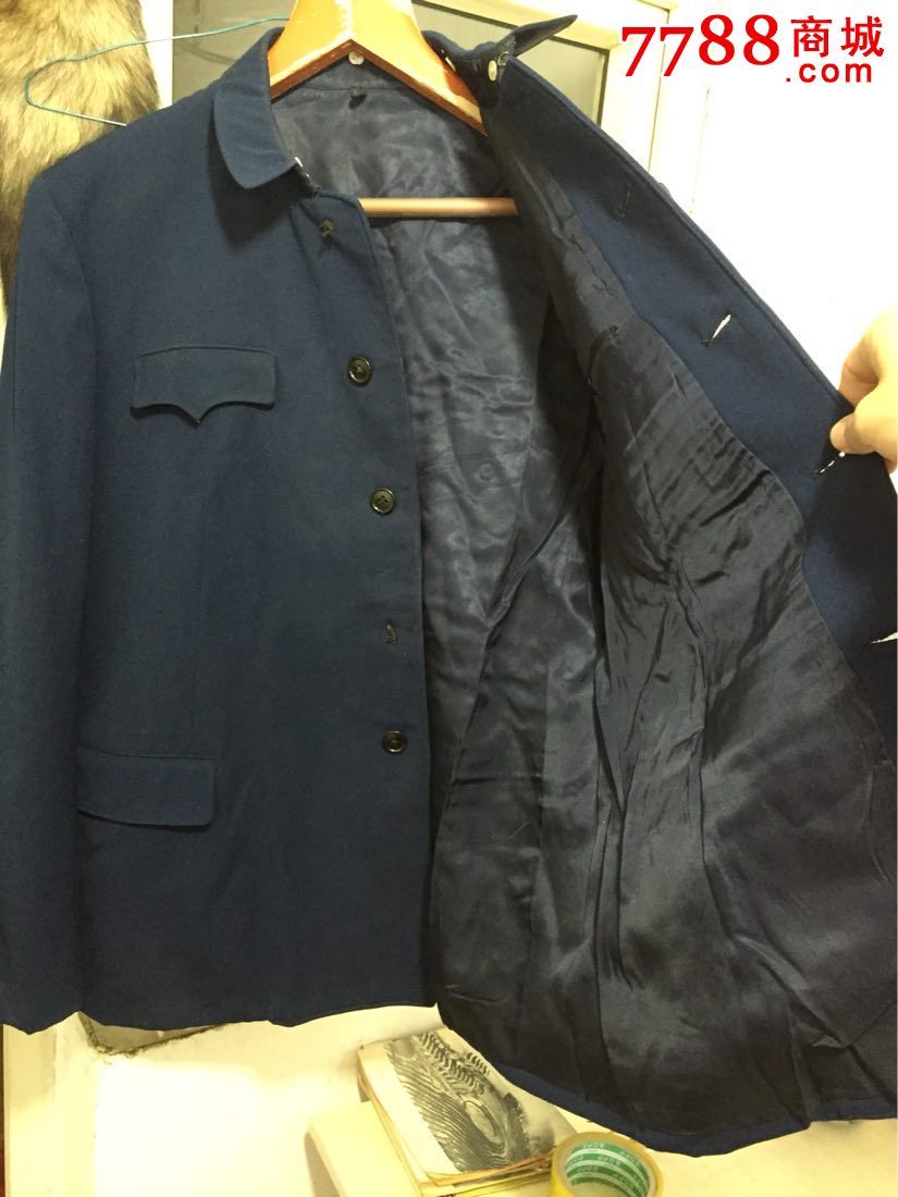 藏蓝色毛料干部服