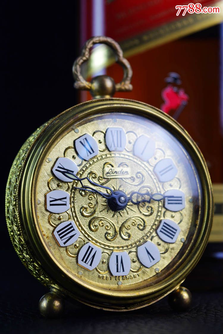 德国收藏品座钟linden机械闹钟手动上链功能佳礼品推荐性价比高