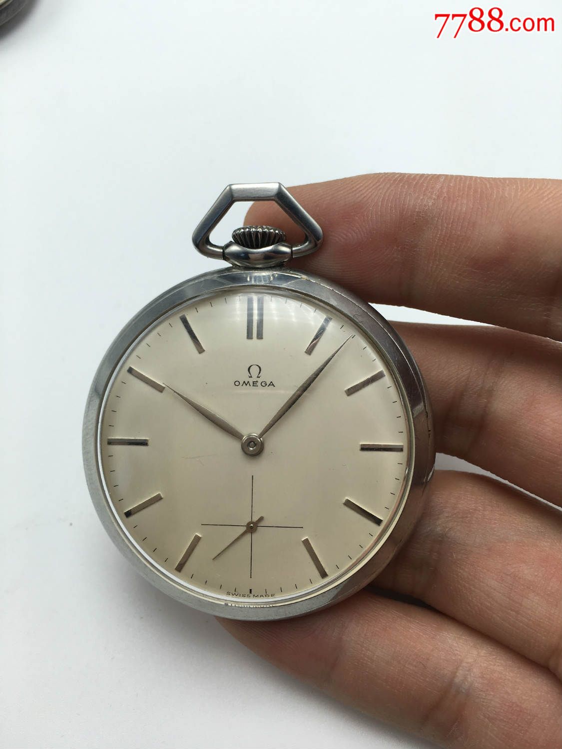 好品欧米茄古董老怀表正常走时直径49mm!