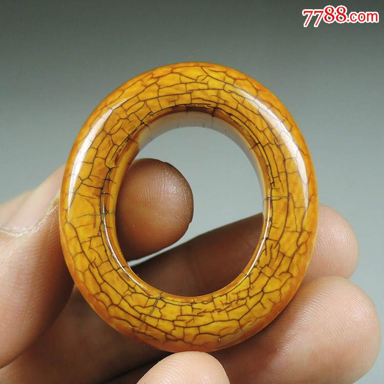 满开片发束老环形挂件