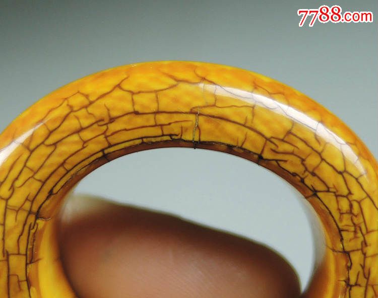 满开片发束老环形挂件