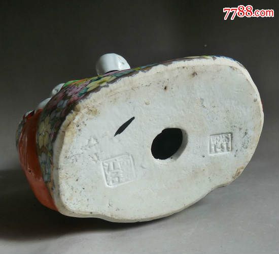 景德镇雕塑瓷厂/釉上彩/五子罗汉