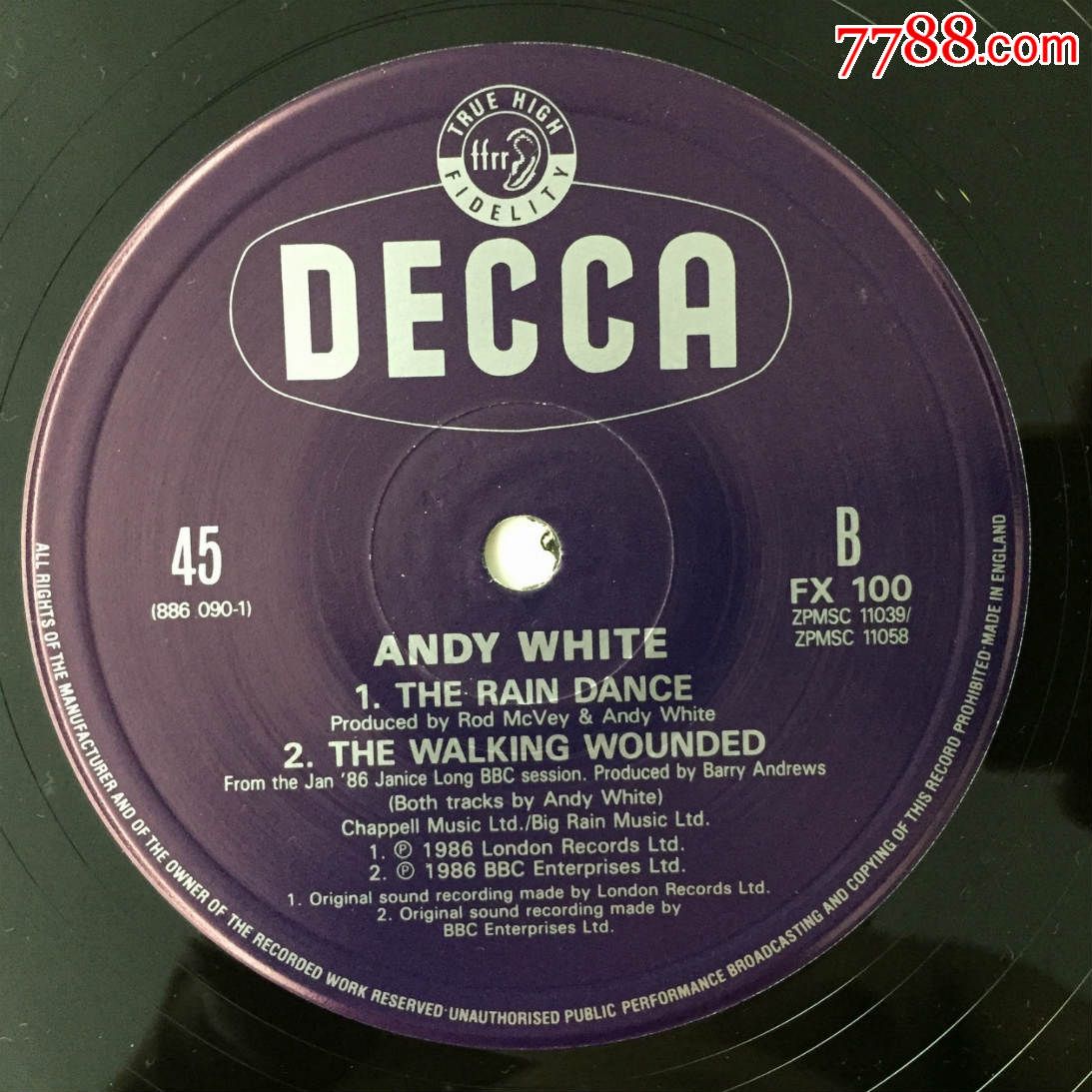 andywhite12寸黑胶唱片lp