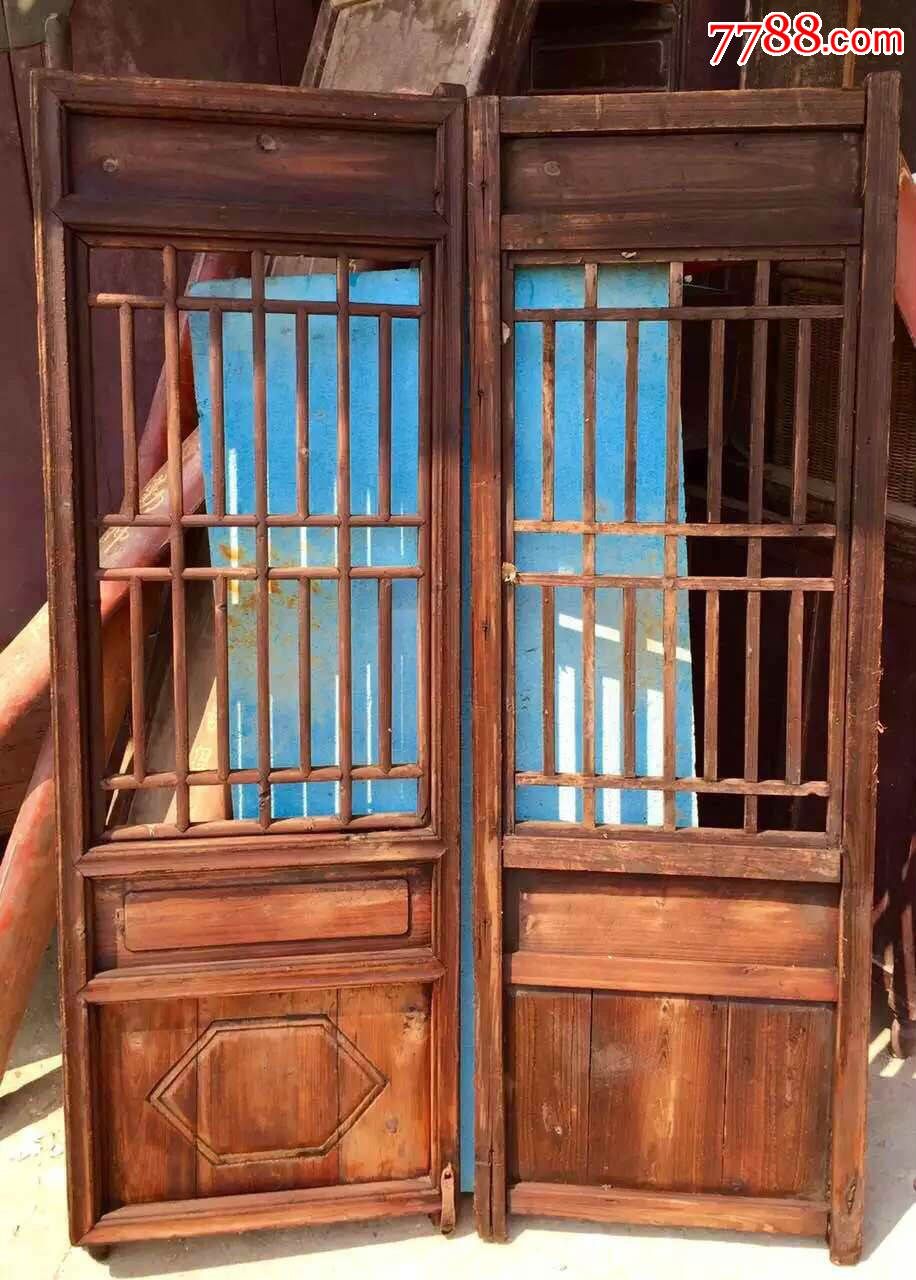 清代苏作隔扇窗一对