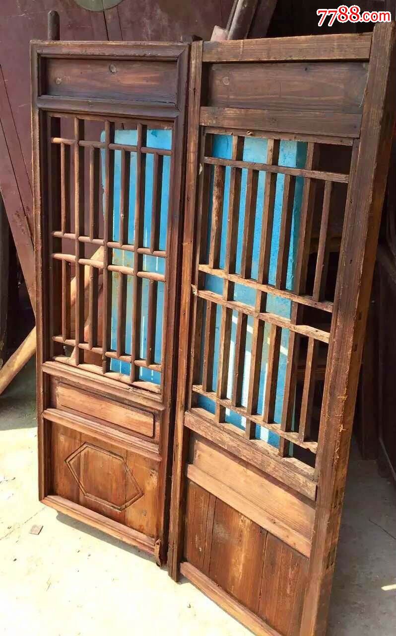 清代苏作隔扇窗一对