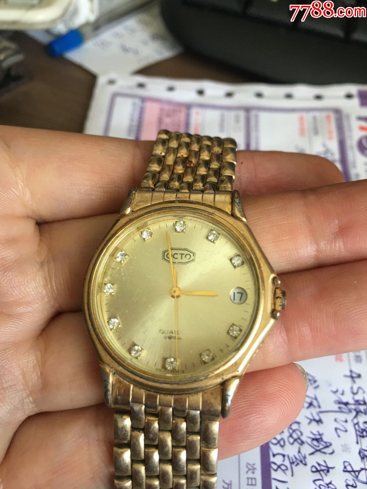 奥克吐单历石英男表